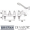 Bristan Lever Bath Shower Mixer 3 Inch Levers Litre Flow Limit Dimensions